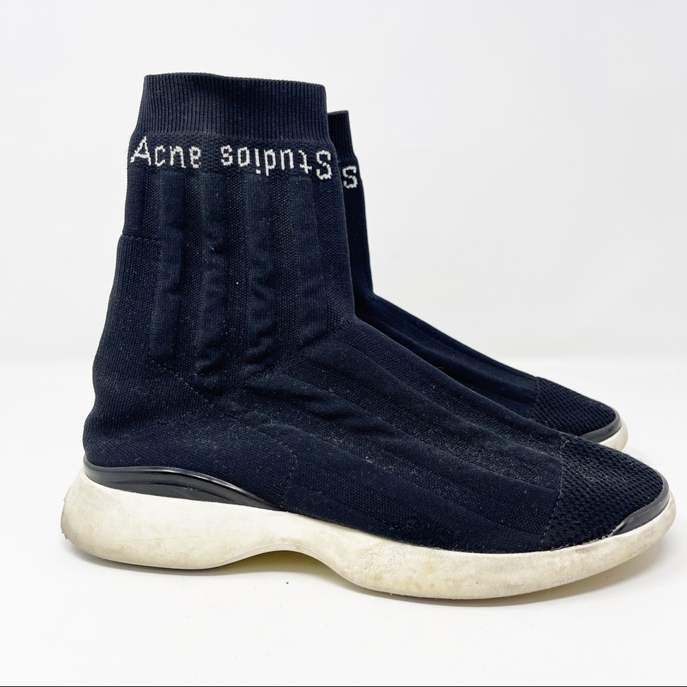 Acne Studios Size IT 39 US 8 Black BATILDA High Top Sock Sneakers - Picture 2 of 8